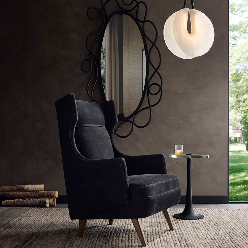 Budelli Wing Chair Noir Nubuck