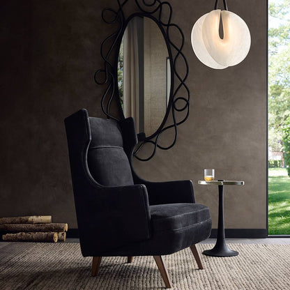 Budelli Wing Chair Noir Nubuck