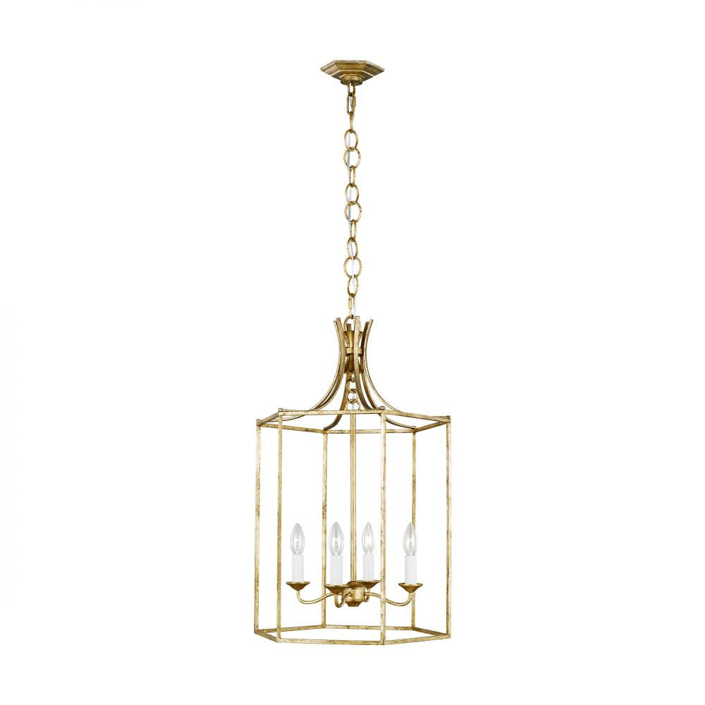 Visual Comfort Studio Bantry House 4 Light Medium Lantern Antique Gild