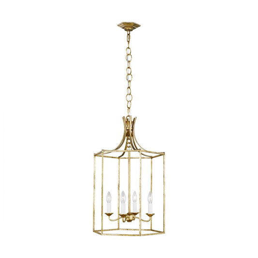 Visual Comfort Studio Bantry House 4 Light Medium Lantern Antique Gild