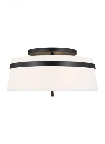 Visual Comfort Studio Cordtlandt 3 Light Large Semi Flush Mount Aged Iron
