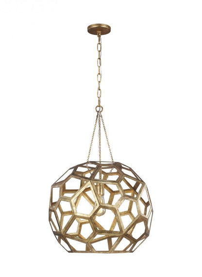 Visual Comfort Studio Feccetta Large Pendant Antique Gild