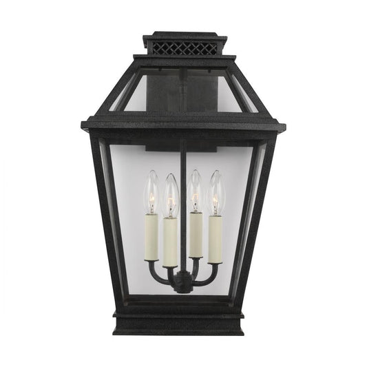 Visual Comfort Studio Falmouth 4 Light Large Outdoor Wall Lantern Dark Weathered Zinc