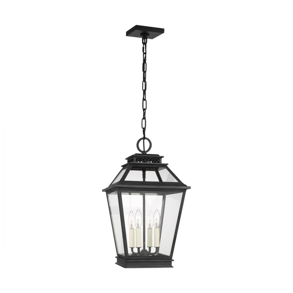 Visual Comfort Studio Falmouth 4 Light Hanging Lantern Dark Weathered Zinc