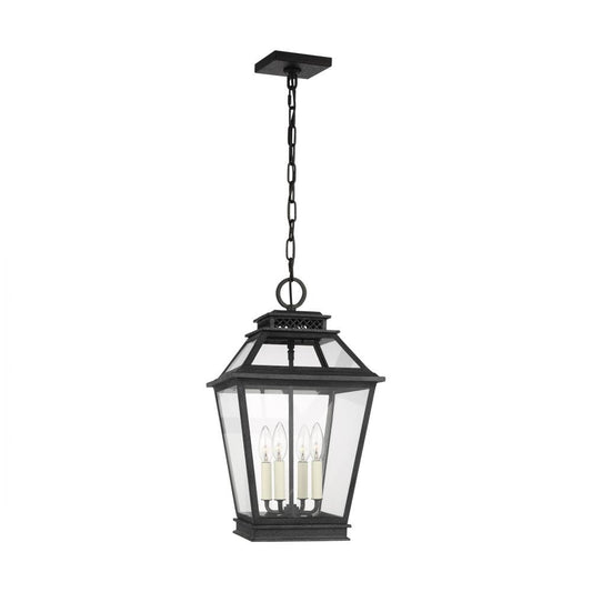 Visual Comfort Studio Falmouth 4 Light Hanging Lantern Dark Weathered Zinc