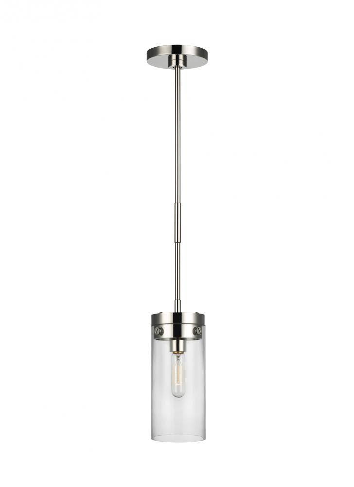 Visual Comfort Studio Garrett Medium Cylinder Pendant Polished Nickel