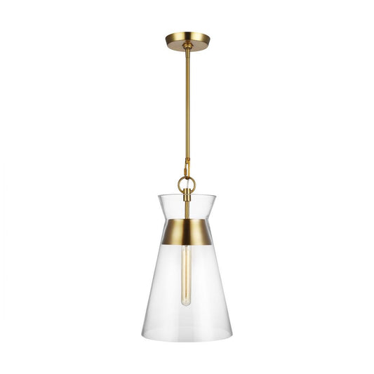 Visual Comfort Studio Atlantic Narrow Pendant Burnished Brass