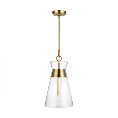Visual Comfort Studio Atlantic Narrow Pendant Burnished Brass