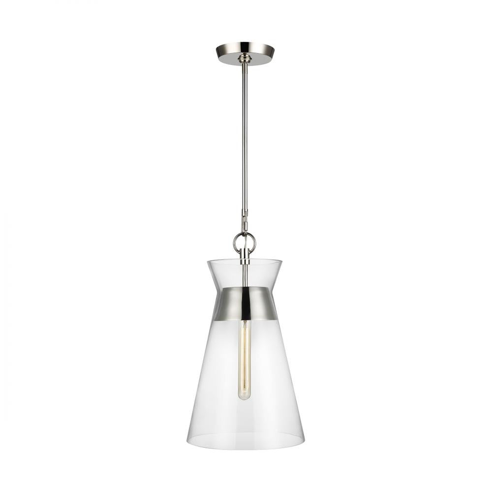 Visual Comfort Studio Atlantic Narrow Pendant Polished Nickel
