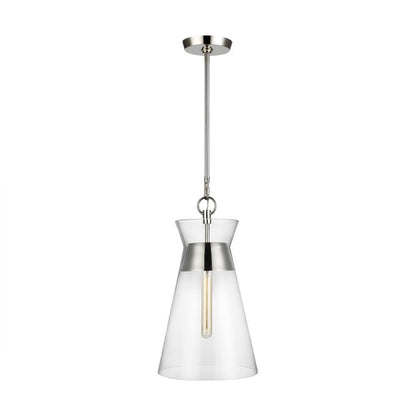 Visual Comfort Studio Atlantic Narrow Pendant Polished Nickel