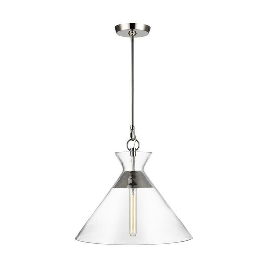 Visual Comfort Studio Atlantic Wide Pendant Polished Nickel