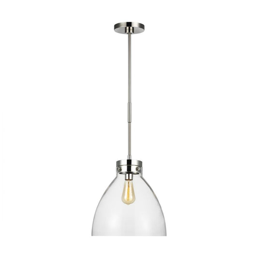 Visual Comfort Studio Garrett Wide Pendant Polished Nickel