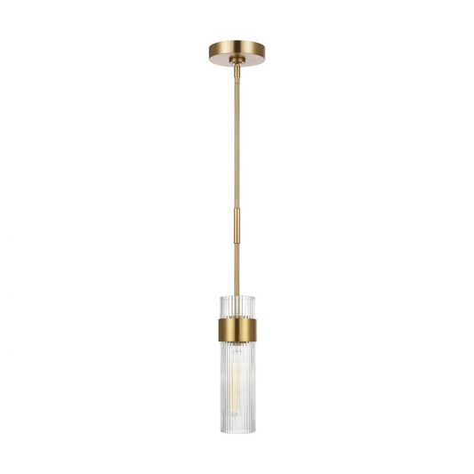 Visual Comfort Studio Geneva Medium Pendant Burnished Brass