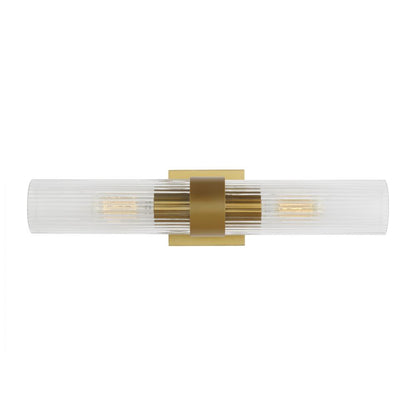 Visual Comfort Studio Geneva 2 Light Linear Wall Sconce Burnished Brass