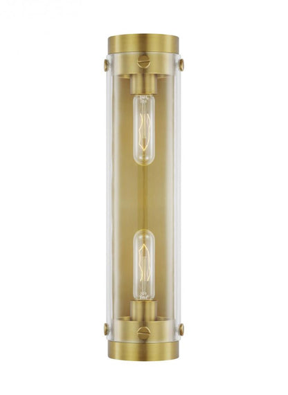 Visual Comfort Studio Garrett 2 Light Medium Vanity Light Burnished Brass