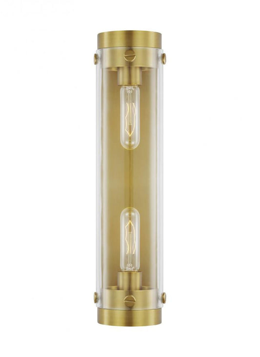 Visual Comfort Studio Garrett 2 Light Medium Vanity Light Burnished Brass