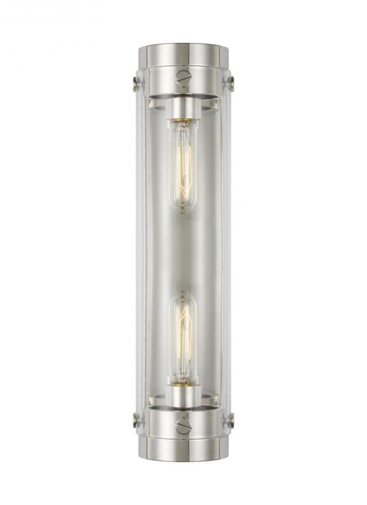 Visual Comfort Studio Garrett 2 Light Medium Vanity Light Polished Nickel