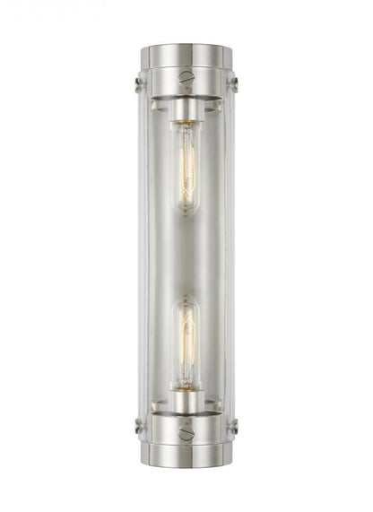 Visual Comfort Studio Garrett 2 Light Medium Vanity Light Polished Nickel