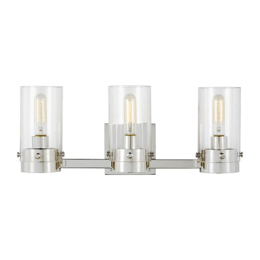 Visual Comfort Studio Garrett 3 Light Vanity Light Polished Nickel