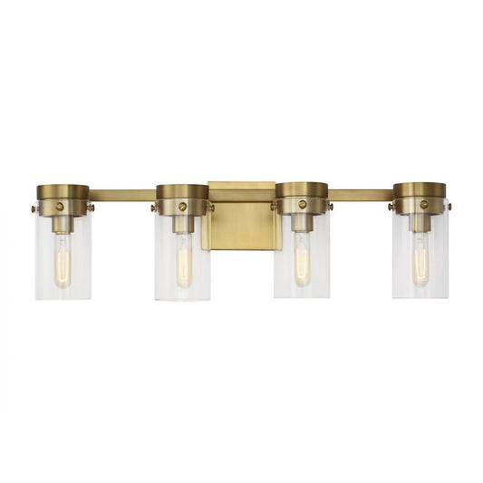 Visual Comfort Studio Garrett 4 Light Large Vanity Light Burnished Brass