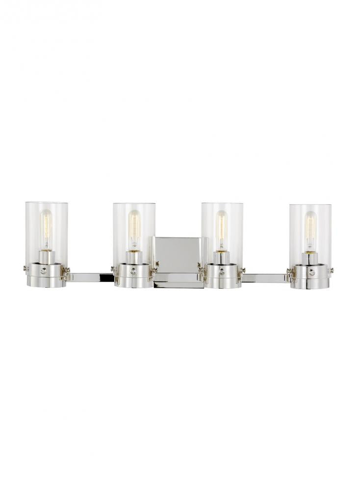 Visual Comfort Studio Garrett 4 Light Large Vanity Light Polished Nickel