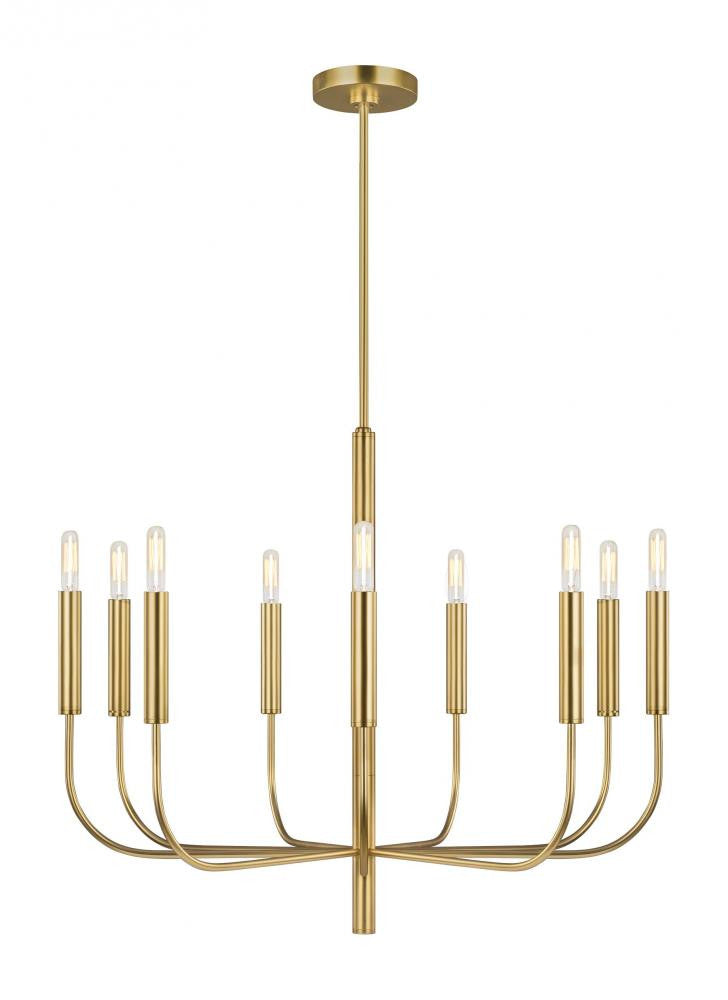 Visual Comfort Studio Brianna 9 Light Medium Chandelier Burnished Brass