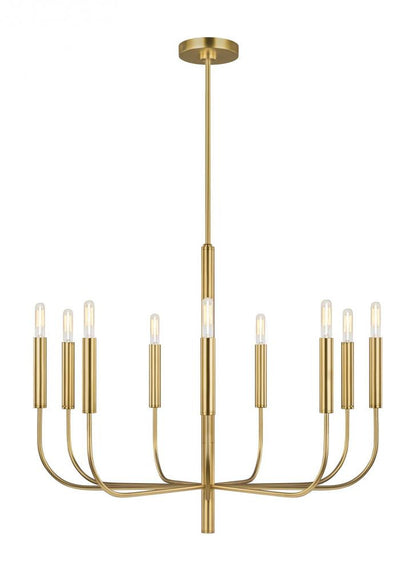 Visual Comfort Studio Brianna 9 Light Medium Chandelier Burnished Brass