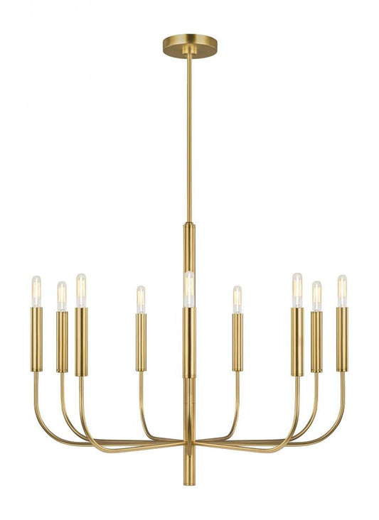 Visual Comfort Studio Brianna 9 Light Medium Chandelier Burnished Brass