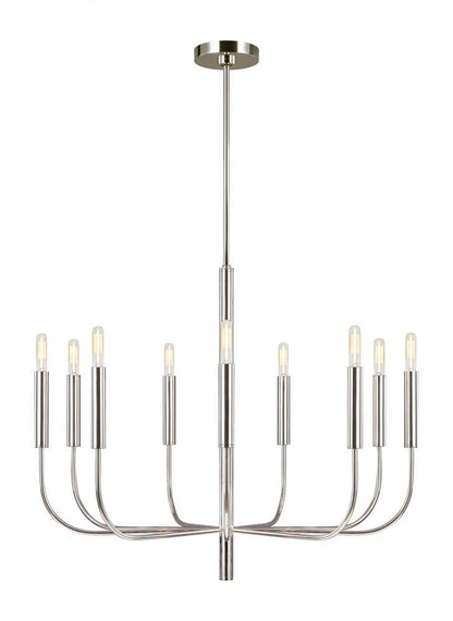 Visual Comfort Studio Brianna 9 Light Medium Chandelier Polished Nickel