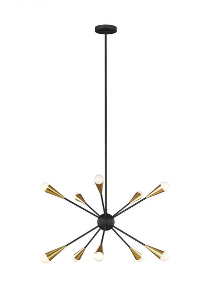 Visual Comfort Studio Jax 10 Light Medium Chandelier Midnight Black