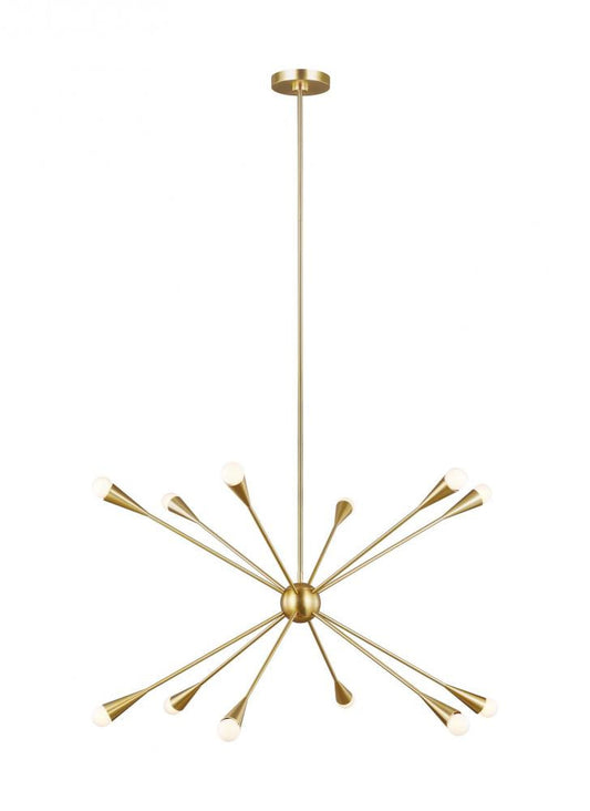 Visual Comfort Studio Jax 12 Light Large Chandelier Burnished Brass