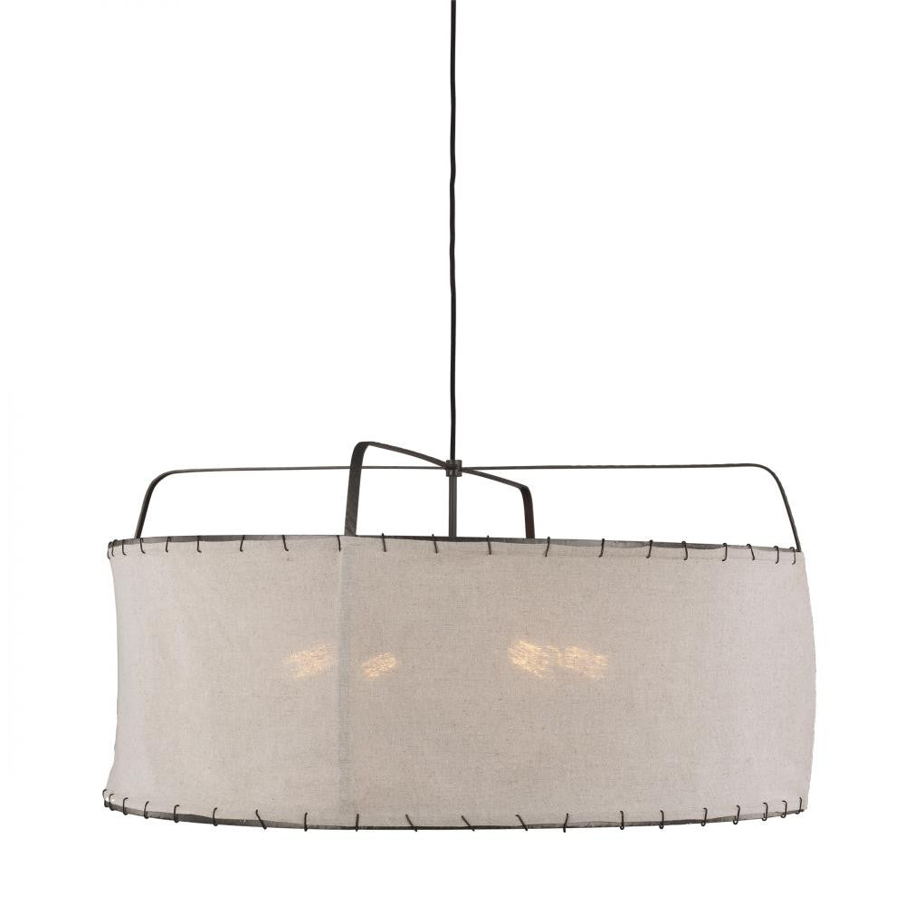 Visual Comfort Studio Dunne 4 Light Wide Pendant Aged Iron