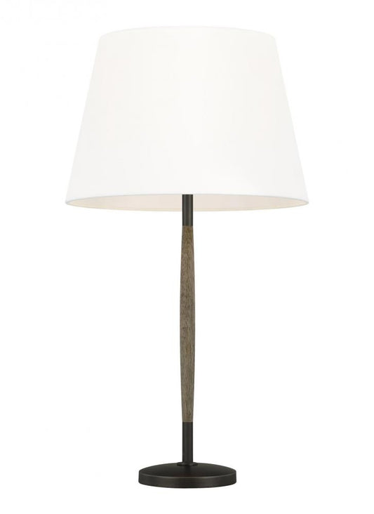 Visual Comfort Studio Ferrelli LED Table Lamp Weathered Oak Wood