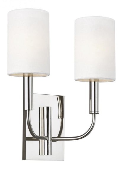 Visual Comfort Studio Brianna Double Wall Sconce Polished Nickel