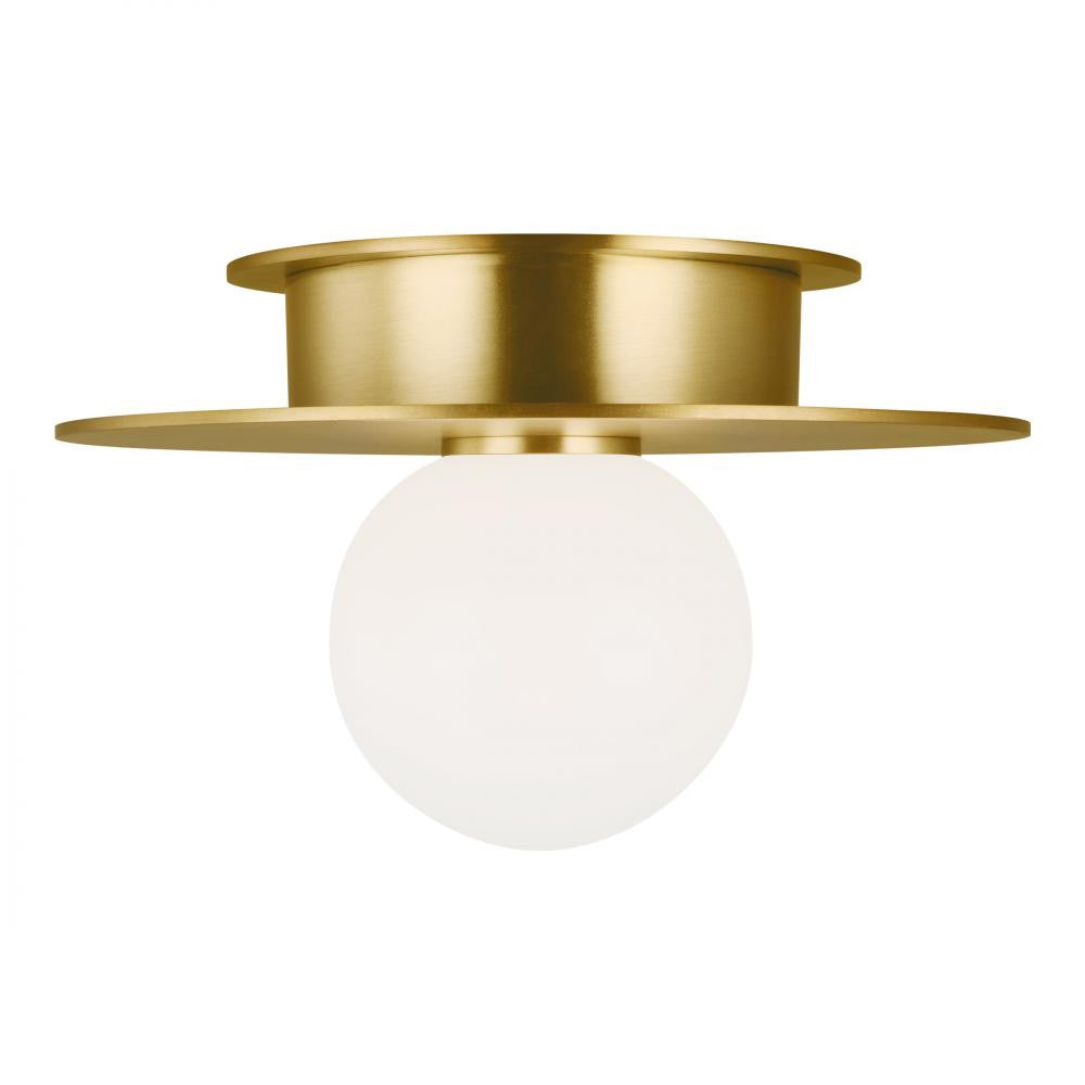 Visual Comfort Studio Nodes Small Flush Mount Burnished Brass
