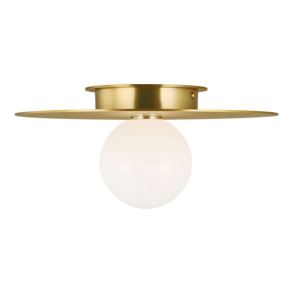 Visual Comfort Studio Nodes Medium Flush Mount Burnished Brass