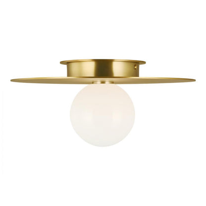 Visual Comfort Studio Nodes Medium Flush Mount Burnished Brass