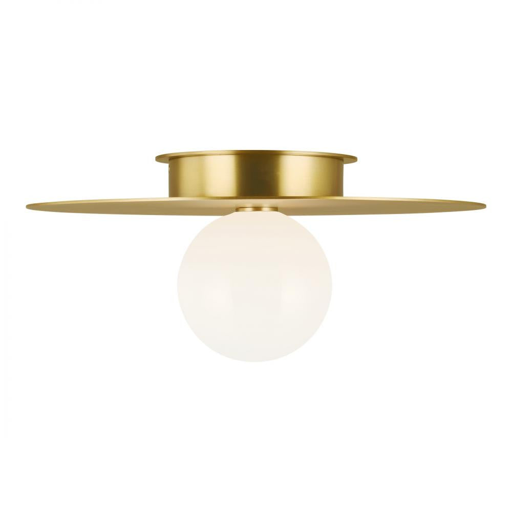 Visual Comfort Studio Nodes Large Flush Mount Burnished Brass