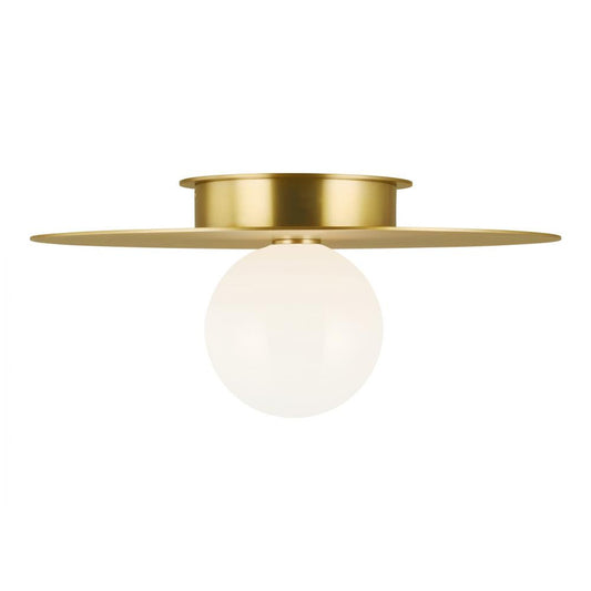 Visual Comfort Studio Nodes Large Flush Mount Burnished Brass
