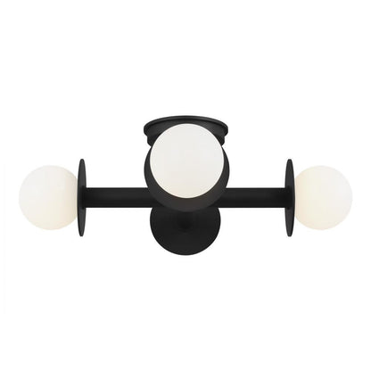 Visual Comfort Studio Nodes 4 Light Semi-Flush Mount Midnight Black