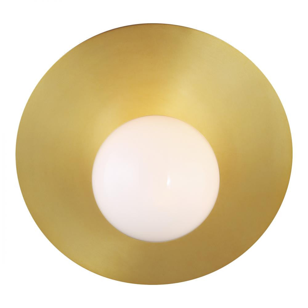 Visual Comfort Studio Nodes Large Angled Wall Sconce Burnished Brass