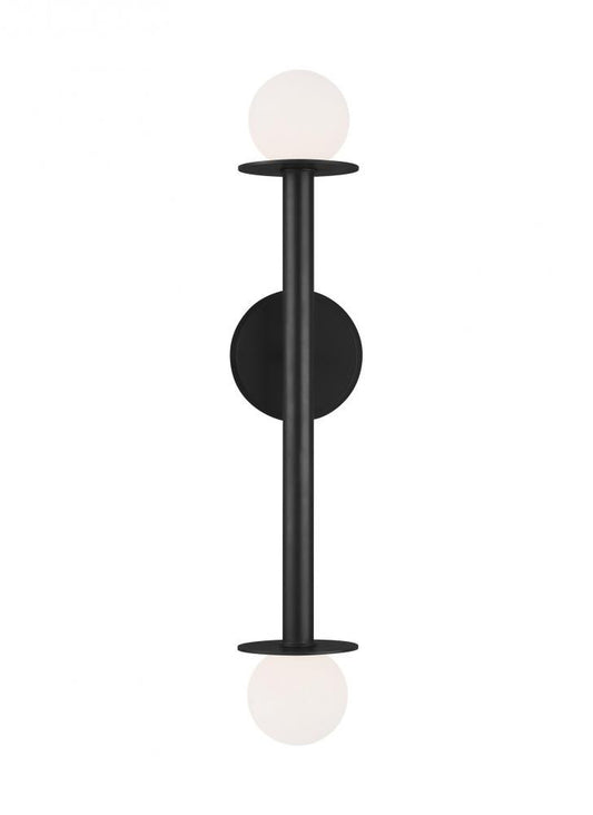 Visual Comfort Studio Nodes Double Wall Sconce Midnight Black