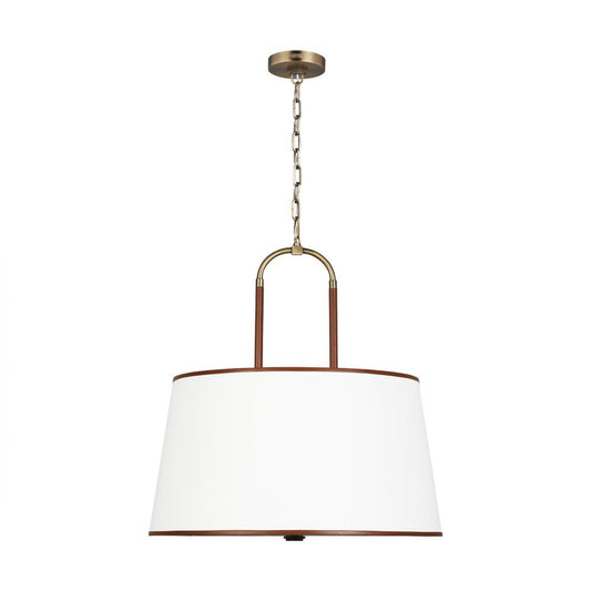 Visual Comfort Studio Katie 4 Light Large Pendant Time Worn Brass