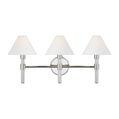 Visual Comfort Studio Robert 3 Light Vanity Light Polished Nickel
