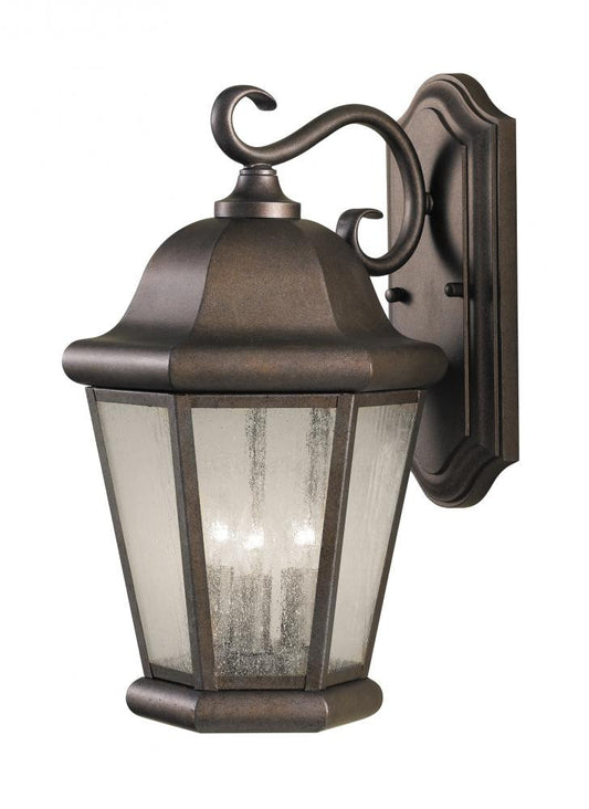 Generation Lighting Martinsville Large Three Light Outdoor Wall Lant Corinthian Bronze