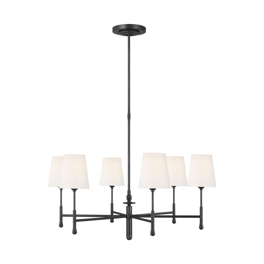 Visual Comfort Studio Capri Medium Chandelier Aged Iron