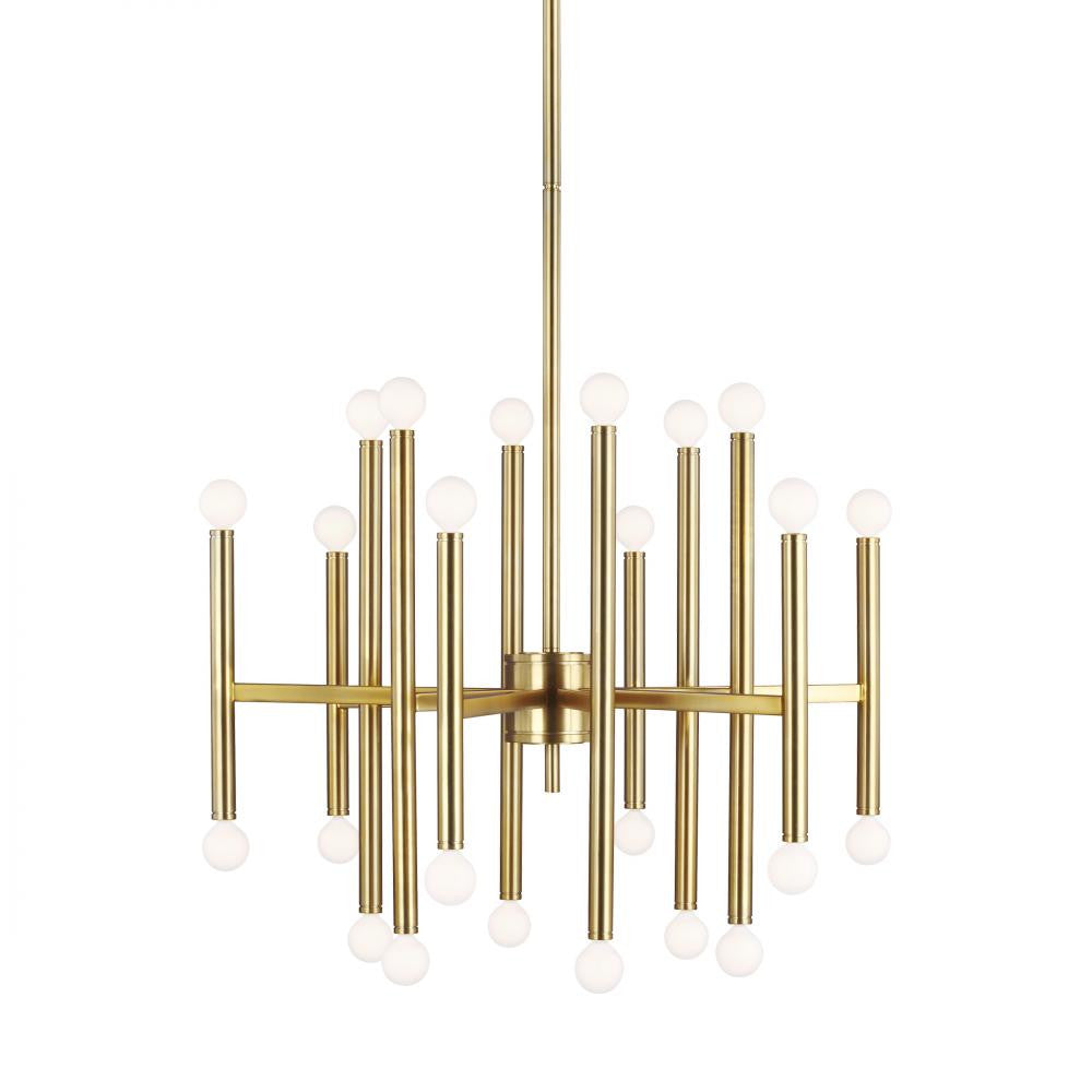 Visual Comfort Studio Beckham Modern Large Chandelier Burnished Brass