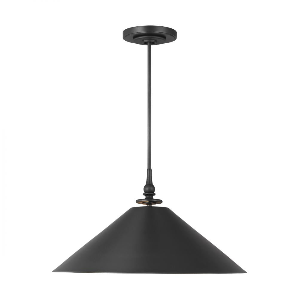 Visual Comfort Studio Capri Wide Pendant Aged Iron