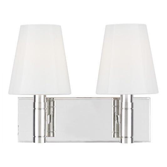 Visual Comfort Studio Beckham Classic 2 Light Vanity Light Polished Nickel