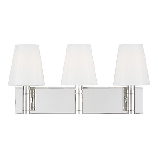 Visual Comfort Studio Beckham Classic 3 Light Vanity Light Polished Nickel